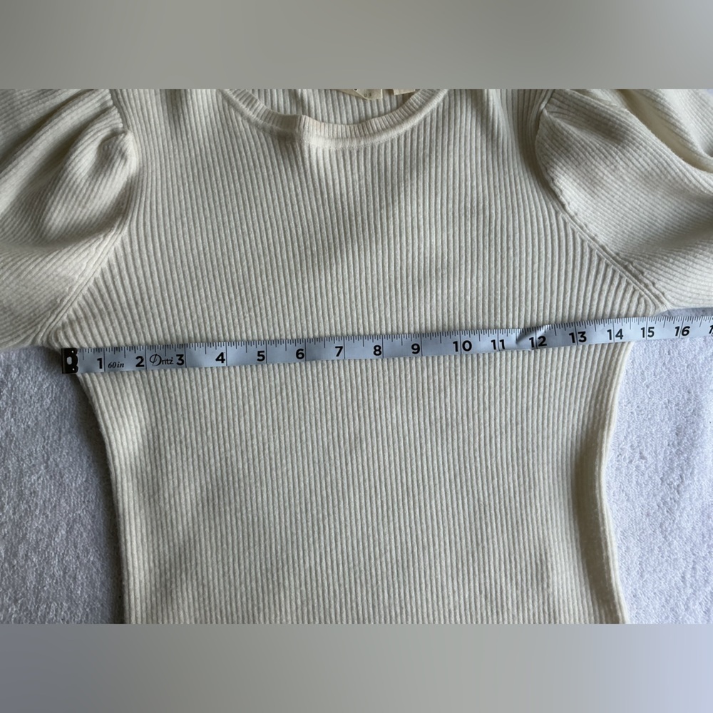RD Style Cream Ribbed Knit Top - Picture 6 of 11